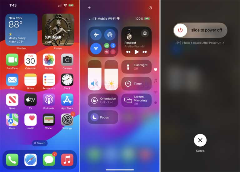نحوه خاموش کردن آیفون با iOS 18
