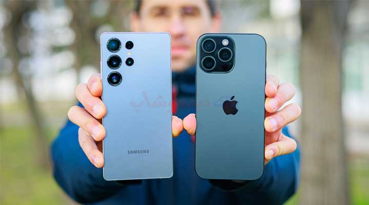 مقایسه گکلسی اس 25 اولترا و آیفون 16 پرو مکس