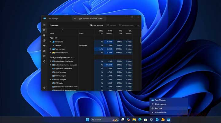 بستن برنامه در ویندوز 11 بدون تسک منیجر