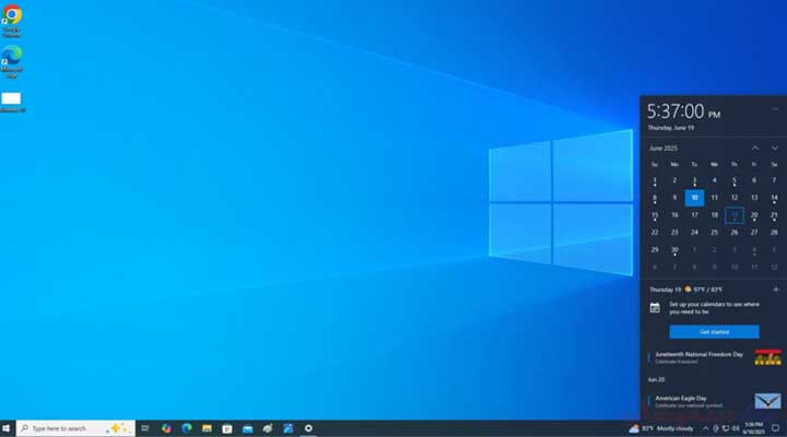 بینگ به تقویم ویندوز 10 نفوذ کرد