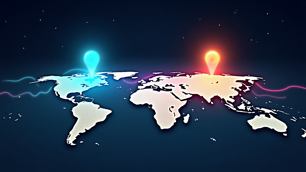 ابزار فاصله‌یاب آنلاین در سایت onlinecompass.net